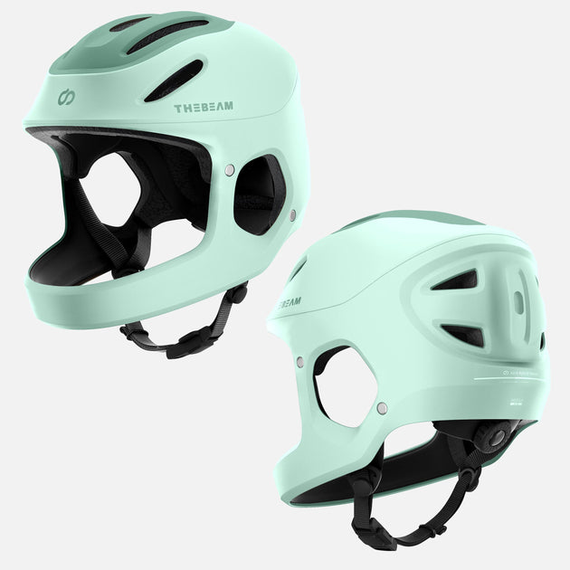 Kids helmet with face hot sale shield