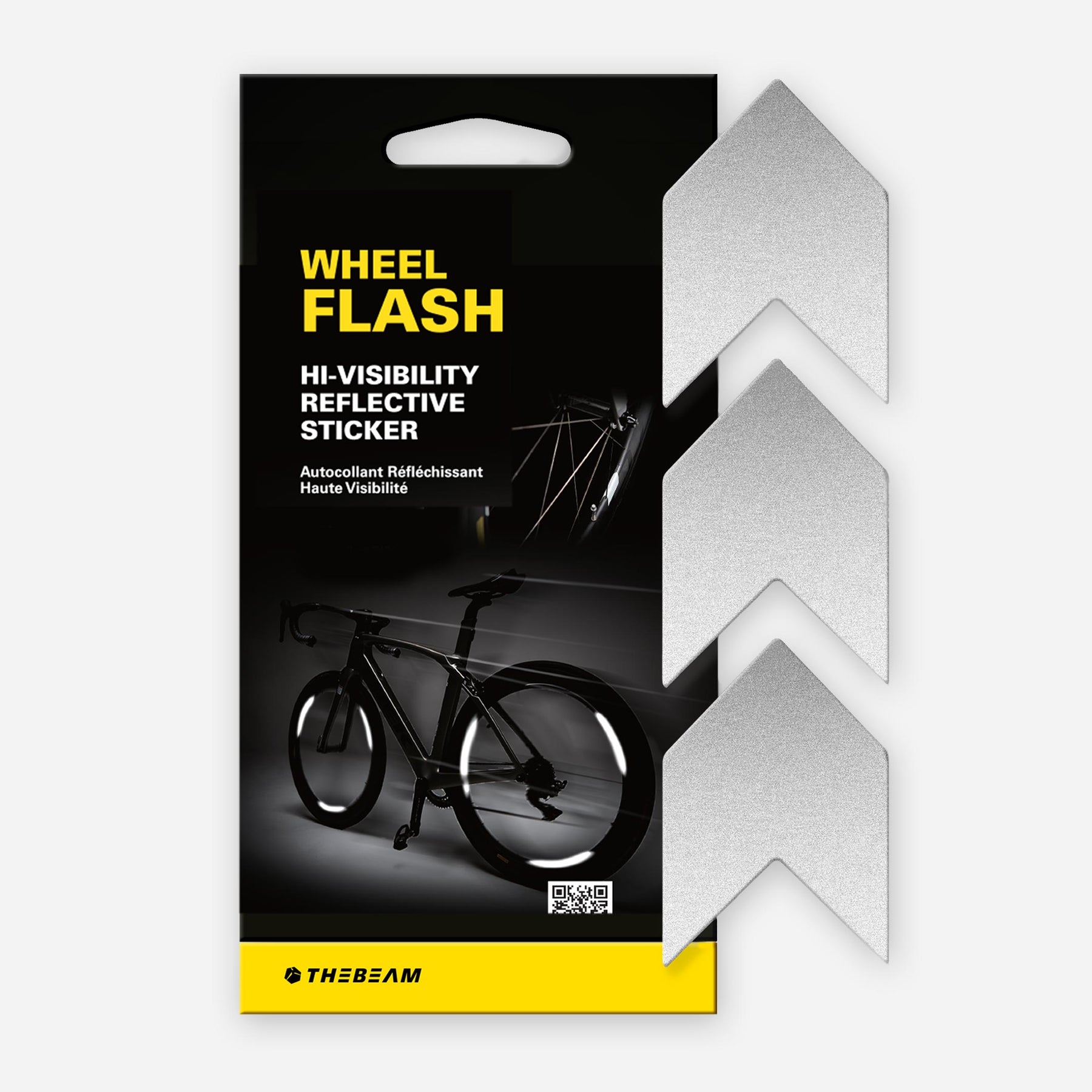 The Beam Wheel Flash Stickers haute visibilité pour roue vélo - par 8